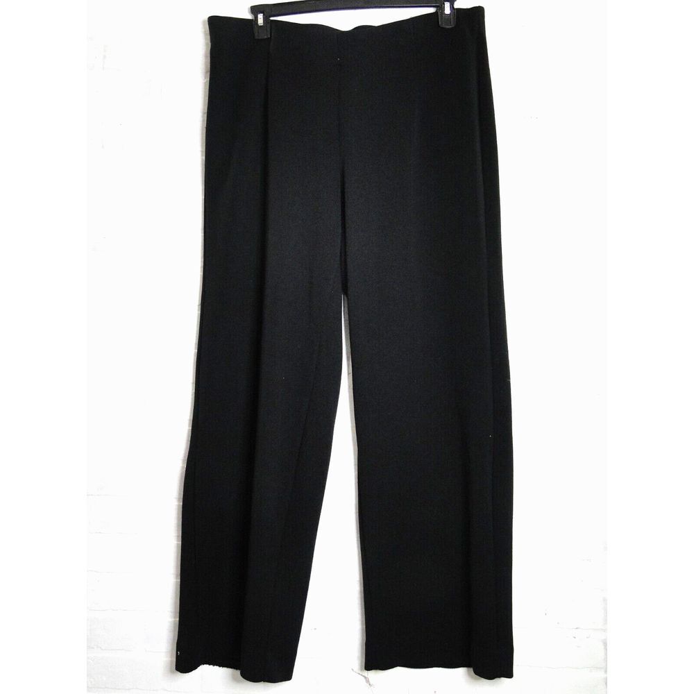 TORRID 2 Women's Solid Black Plus Pull On Pant Wide Leg Knit No belt loops